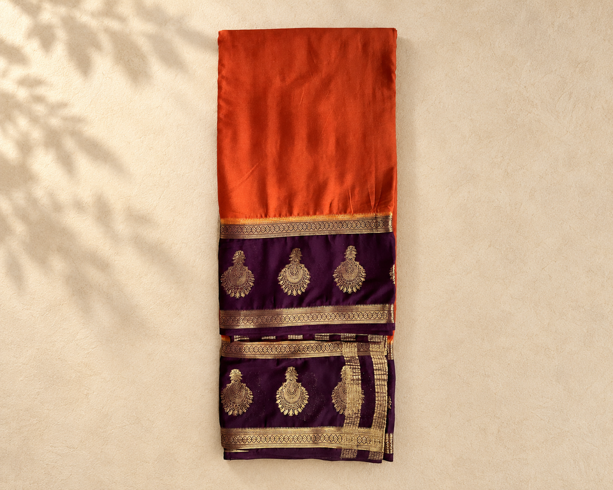 Orange Purple Semi Mysore SM001