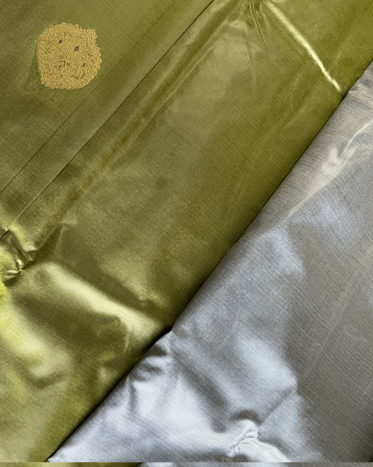Mehandi Green Semi Kanjivaram SK001