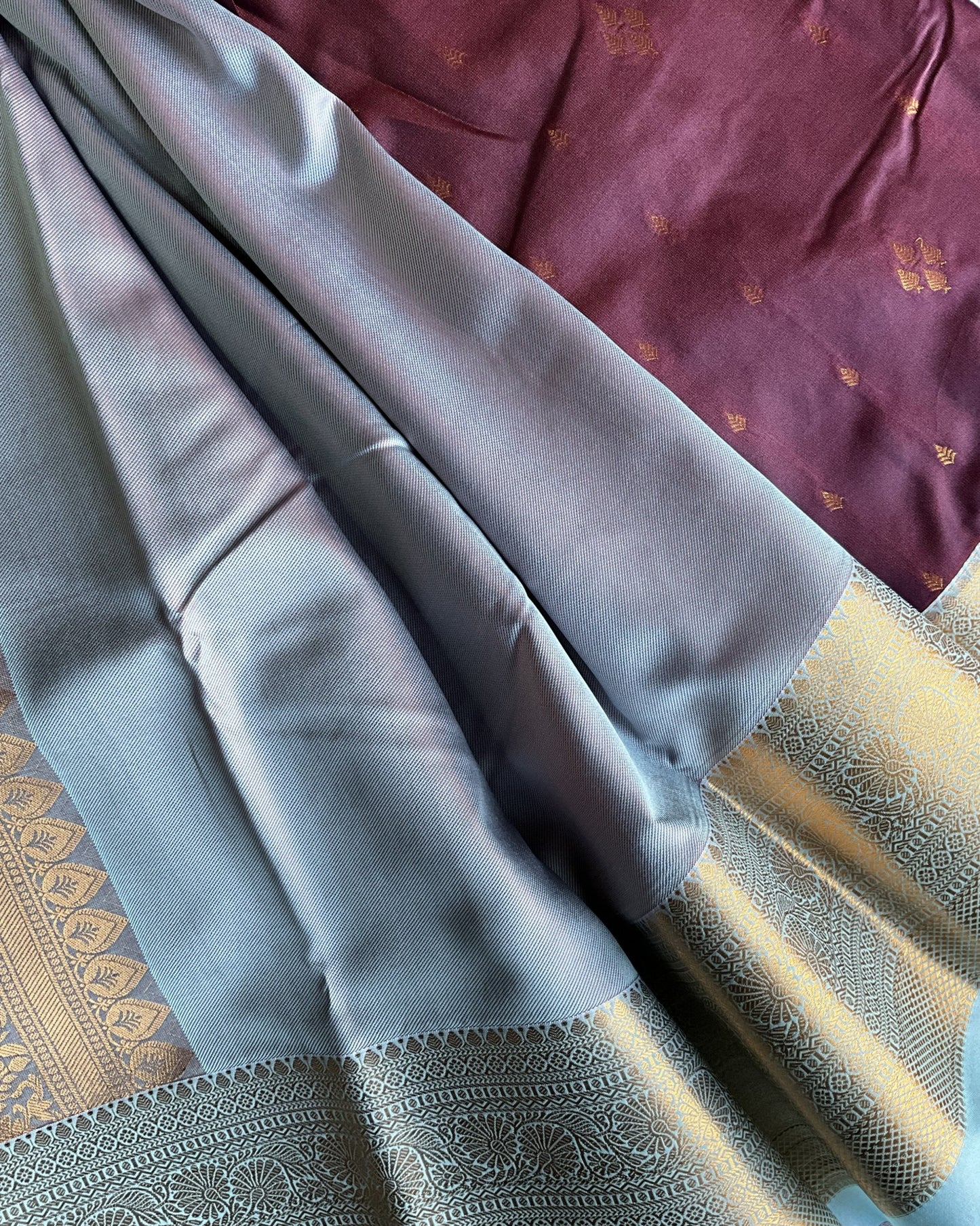 Deep Wine Semi Kanjivaram SK001