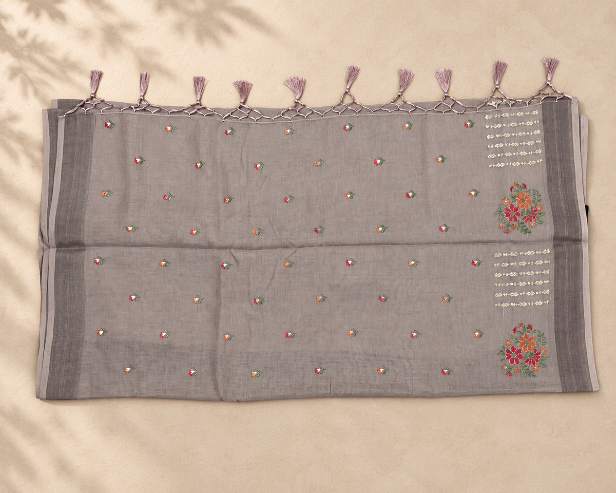 Onion Pink Embroidered Semi