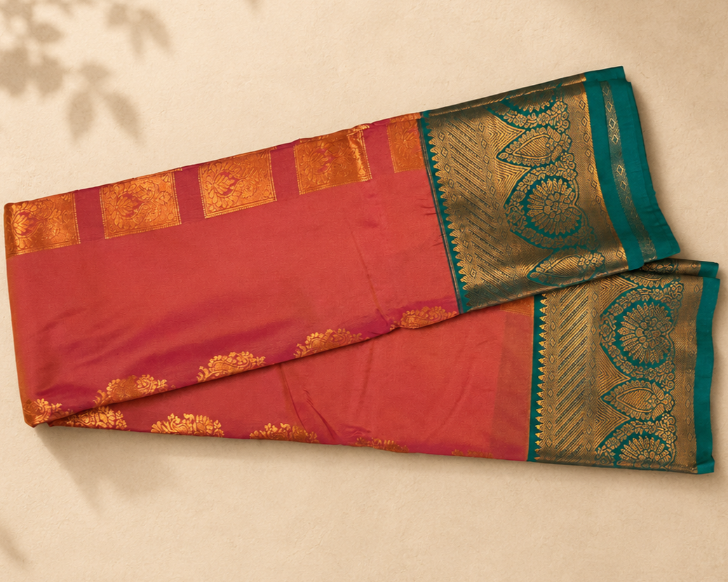 Rich Pink Semi Kanjivaram SK002