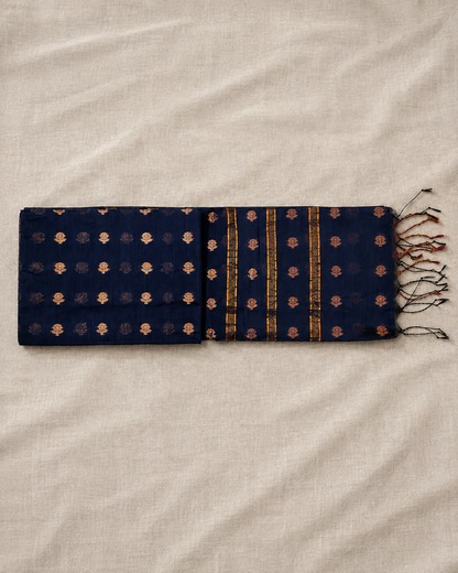 Navy Blue Copper Paisley