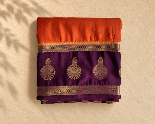 Orange Purple Semi Mysore SM001