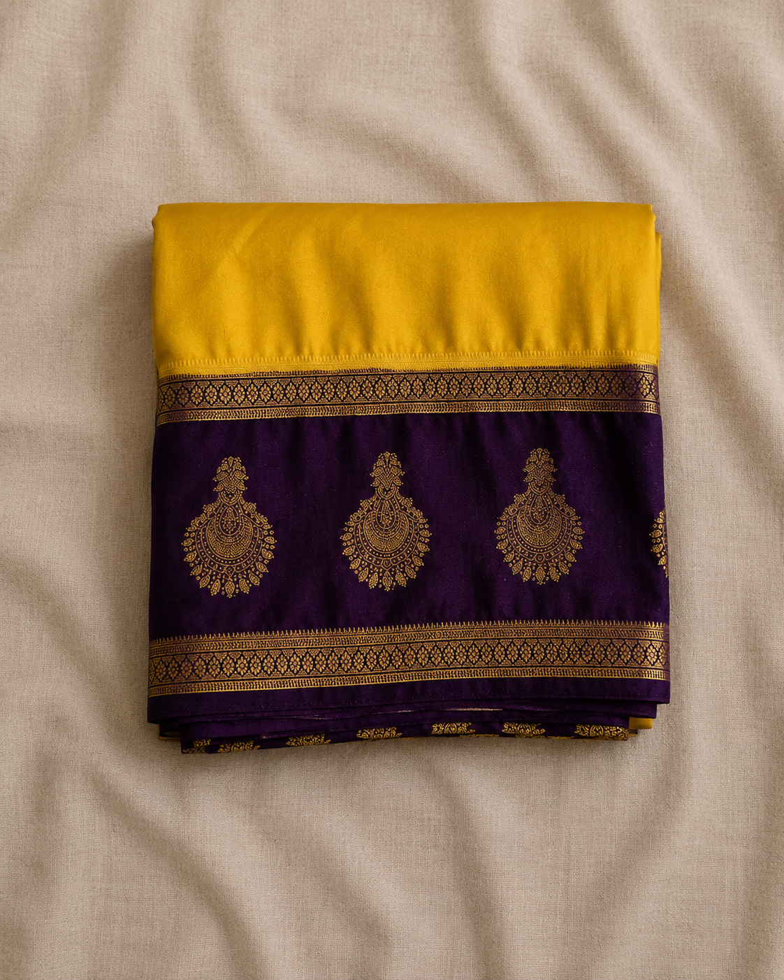 Mustard Yellow Semi Mysore