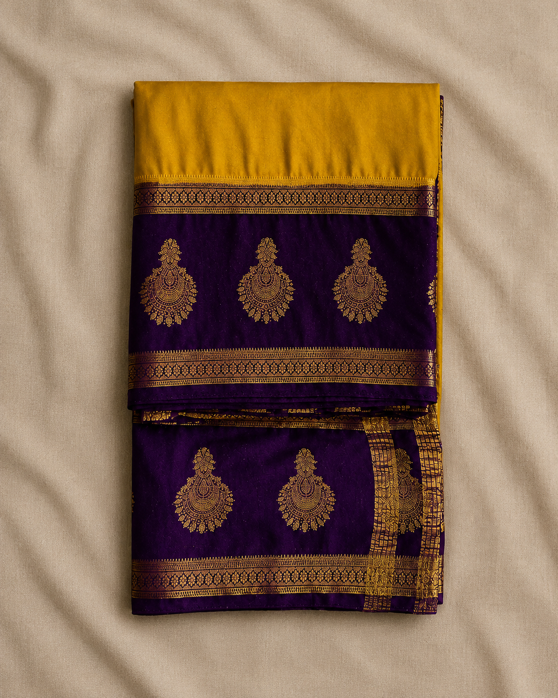 Mustard Yellow Semi Mysore