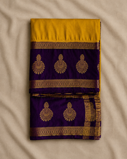 Mustard Yellow Semi Mysore