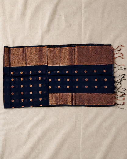 Navy Blue Copper Paisley