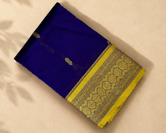Royal Blue Semi Kanjivaram SK001