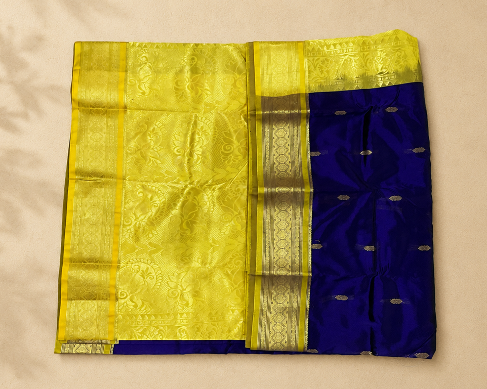Royal Blue Semi Kanjivaram SK001