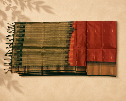 Rust Orange Uppada Silk SS002