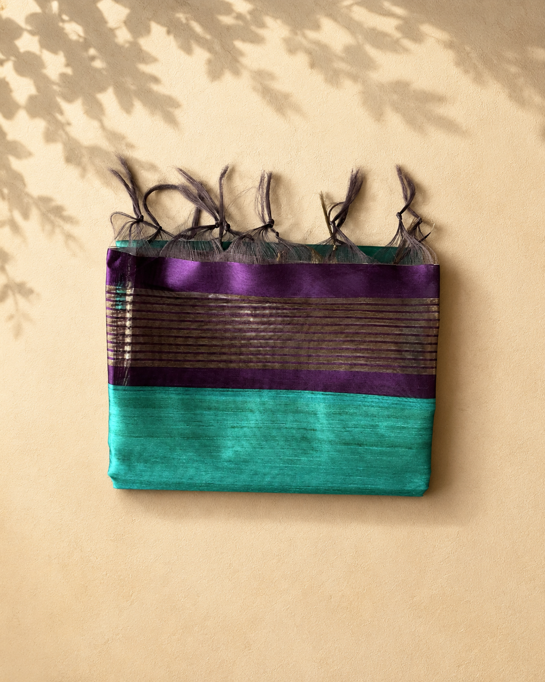 Teal Green Semi Tussar ST002