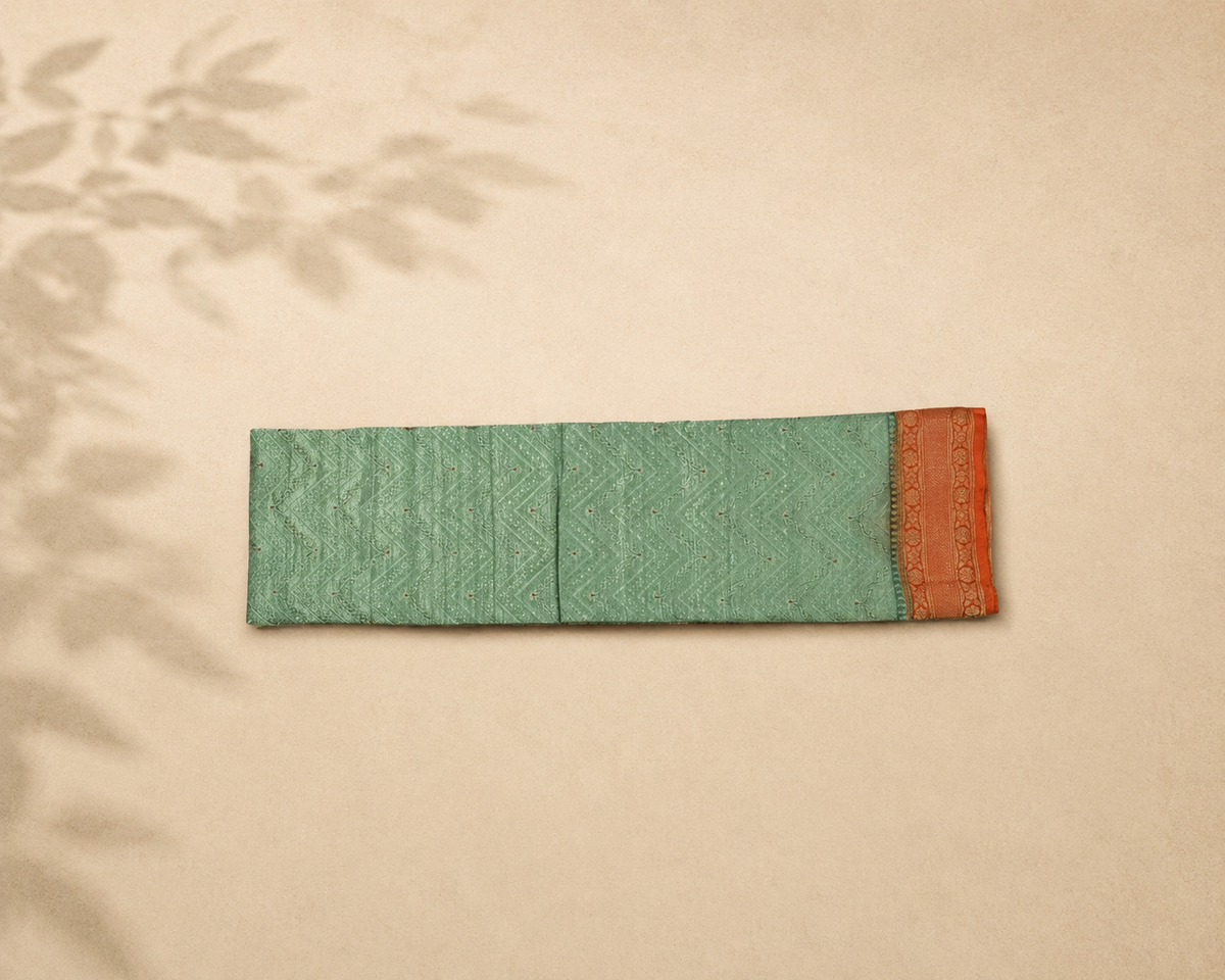 Sea Green Banarasi Georgette BG001