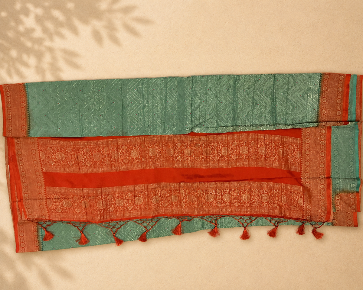 Sea Green Banarasi Georgette BG001