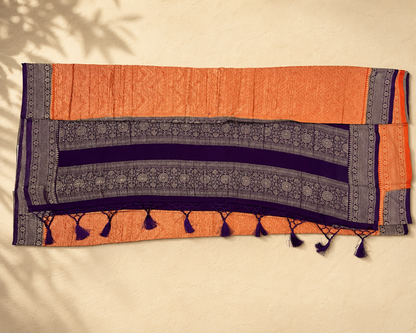 Vermilion Orange Banarasi Georgette BG001