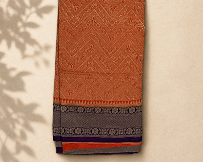 Vermilion Orange Banarasi Georgette BG001