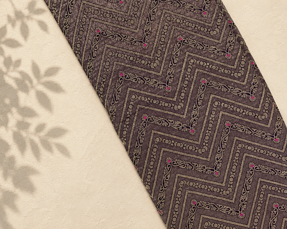 Dark Purple Banarasi Georgette BG001