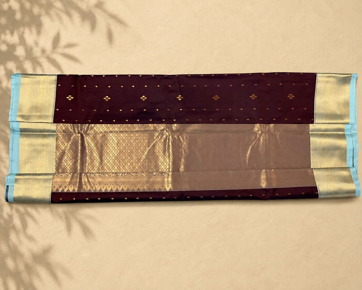 Deep Wine Semi Kanjivaram SK001