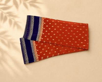 Vermilion Orange Semi Crepe SC001