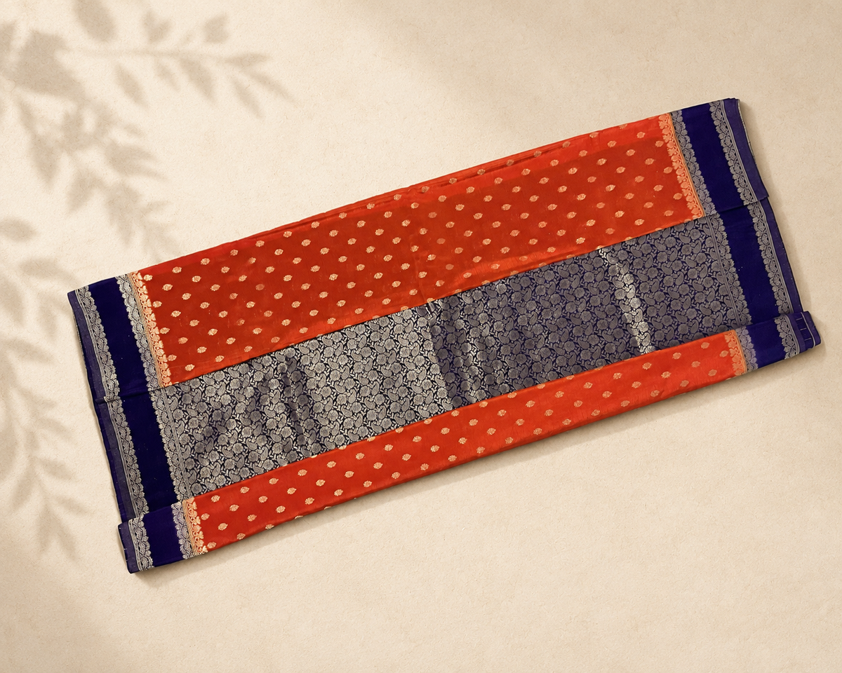 Vermilion Orange Semi Crepe SC001