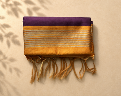 Purple Gold Semi Tussar ST002