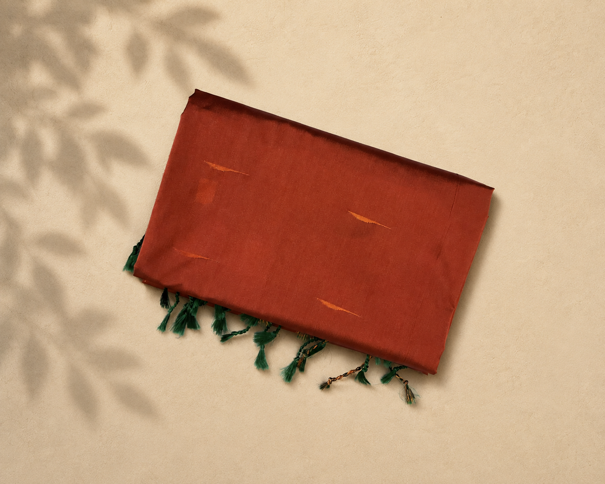 Rust Orange Uppada Silk SS002