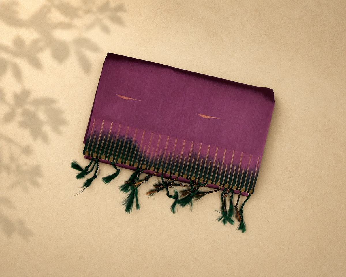 Wine Purple Uppada Silk SS002
