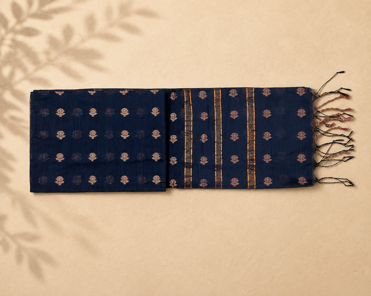 Navy Blue Copper Paisley RS001
