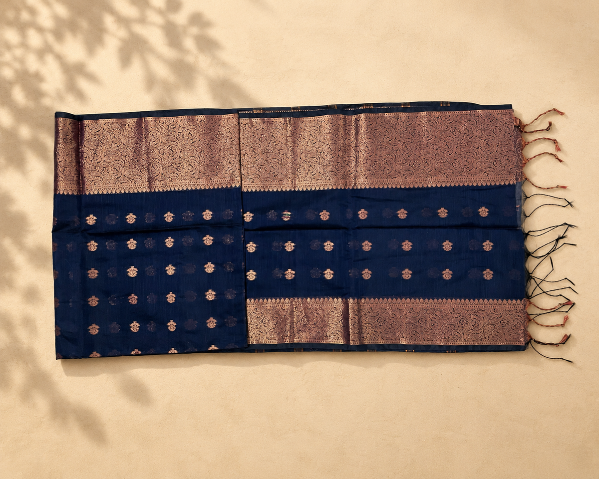 Navy Blue Copper Paisley RS001