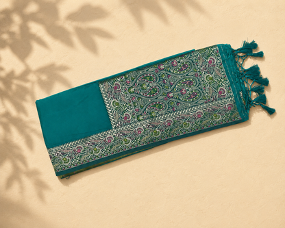 Peacock Teal Floral-Paisley SS001