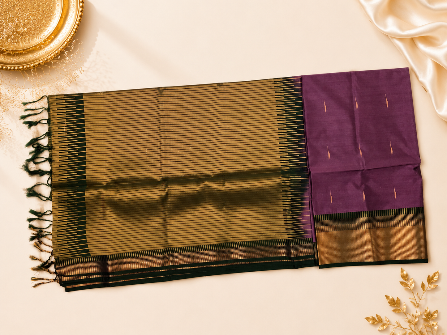 Wine Purple Uppada Silk US001