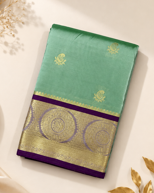 Mint-Green Semi Kanchi SK001