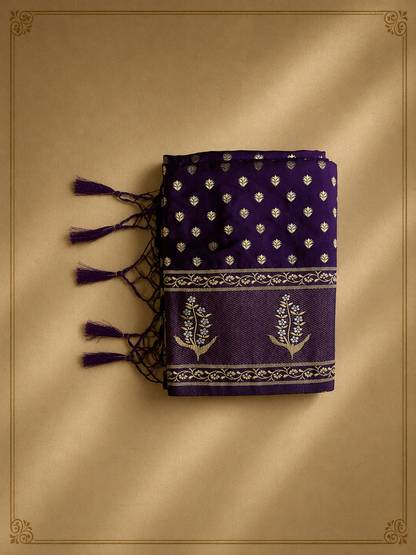 Rajeshwari Royal-purple Crepe