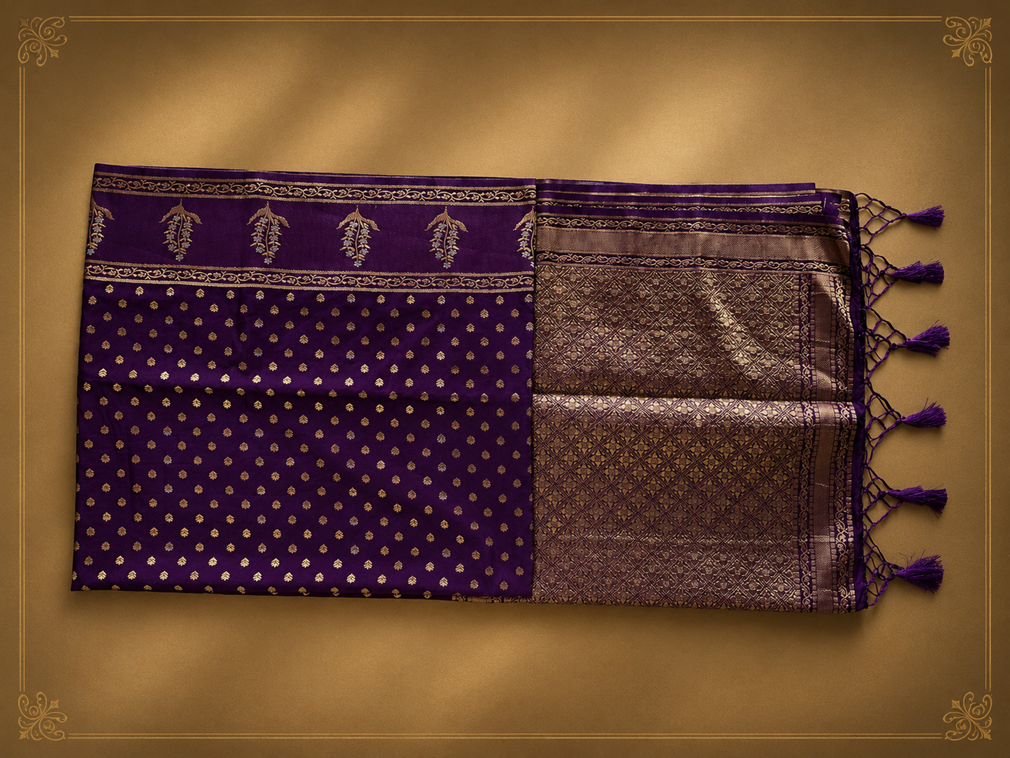 Rajeshwari Royal-purple Crepe