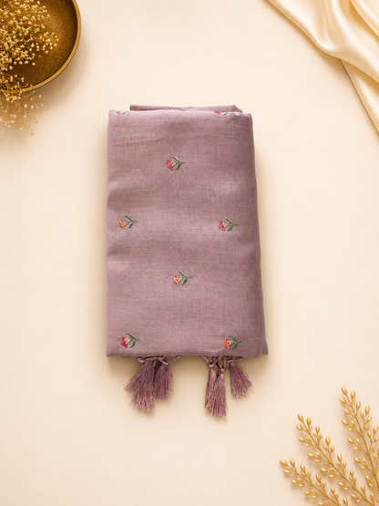 Mauve Embroidered Semi