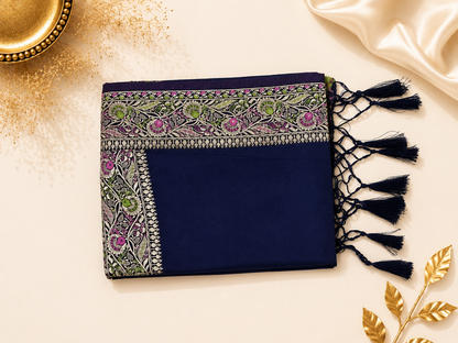 Navy Blue Floral-Paisley