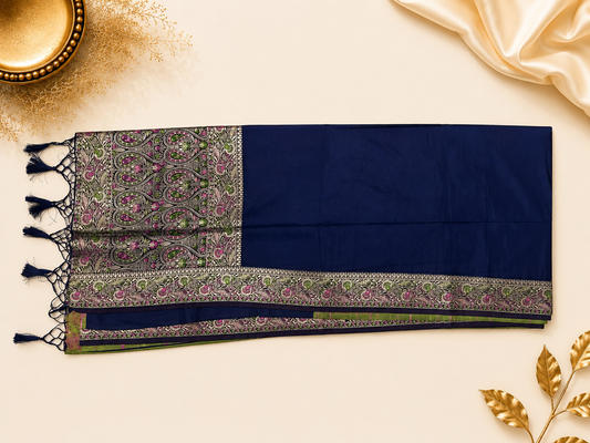 Navy Blue Floral-Paisley