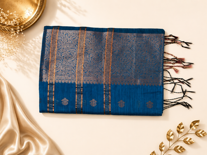 Royal Blue Copper Paisley