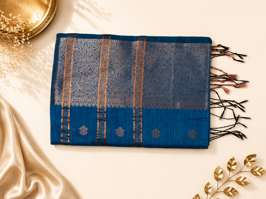 Royal Blue Copper Paisley