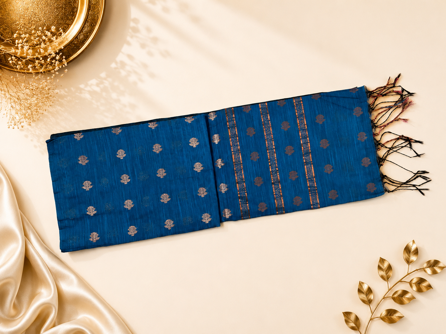 Royal Blue Copper Paisley