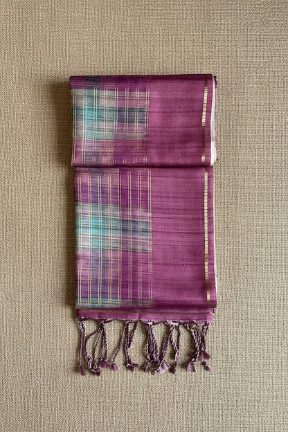 Wine Magenta Semi Tussar ST001