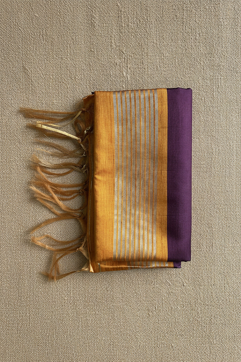 Purple Gold Semi Tussar ST002