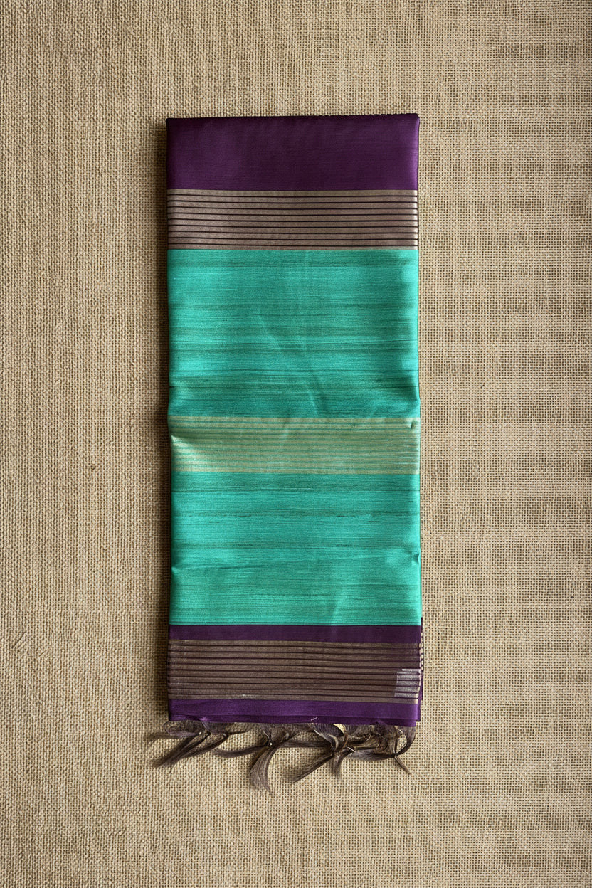 Teal Green Semi Tussar ST002
