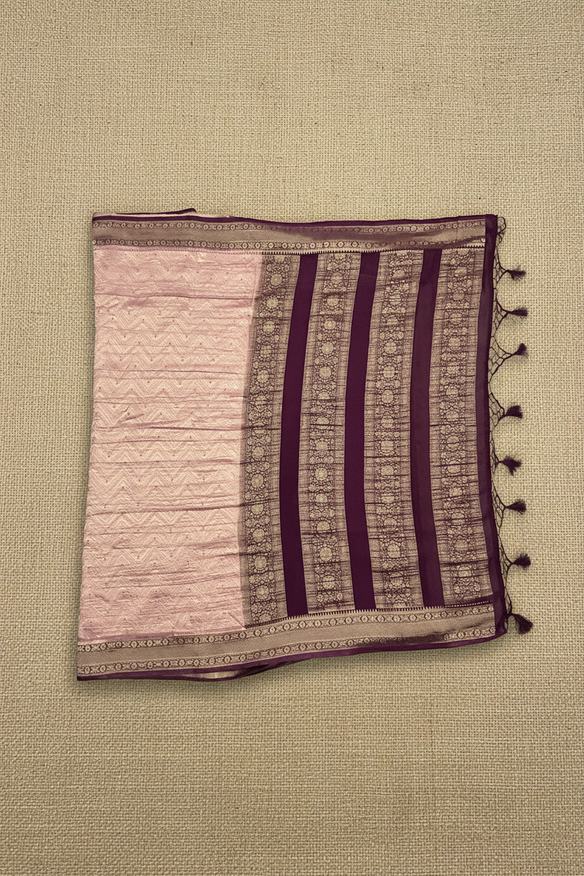 Dusty Rose Banarasi Georgette BG001