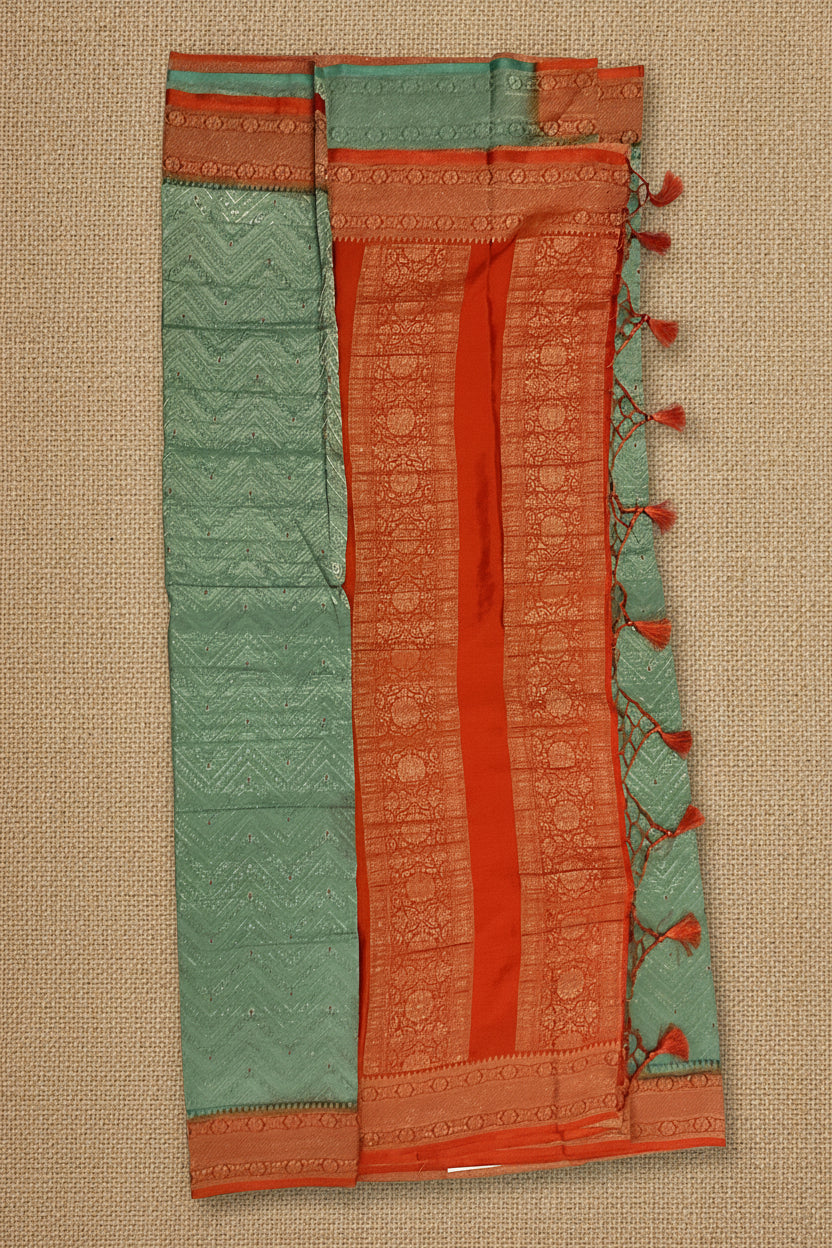 Sea Green Banarasi Georgette BG001