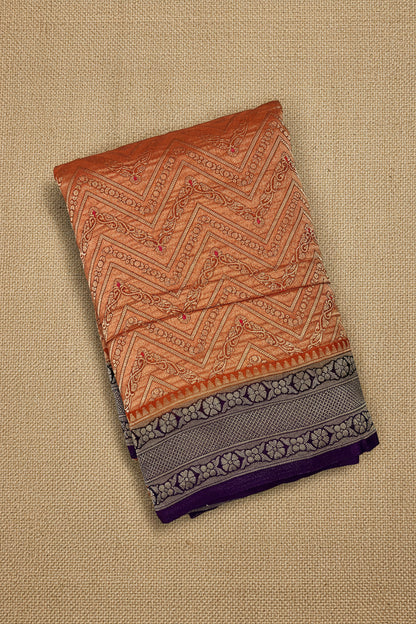 Vermilion Orange Banarasi Georgette BG001