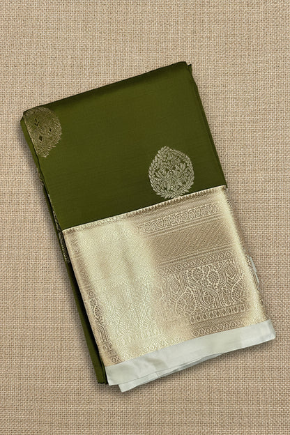 Mehandi Green Semi Kanjivaram SK001