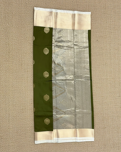 Mehandi Green Semi Kanjivaram SK001
