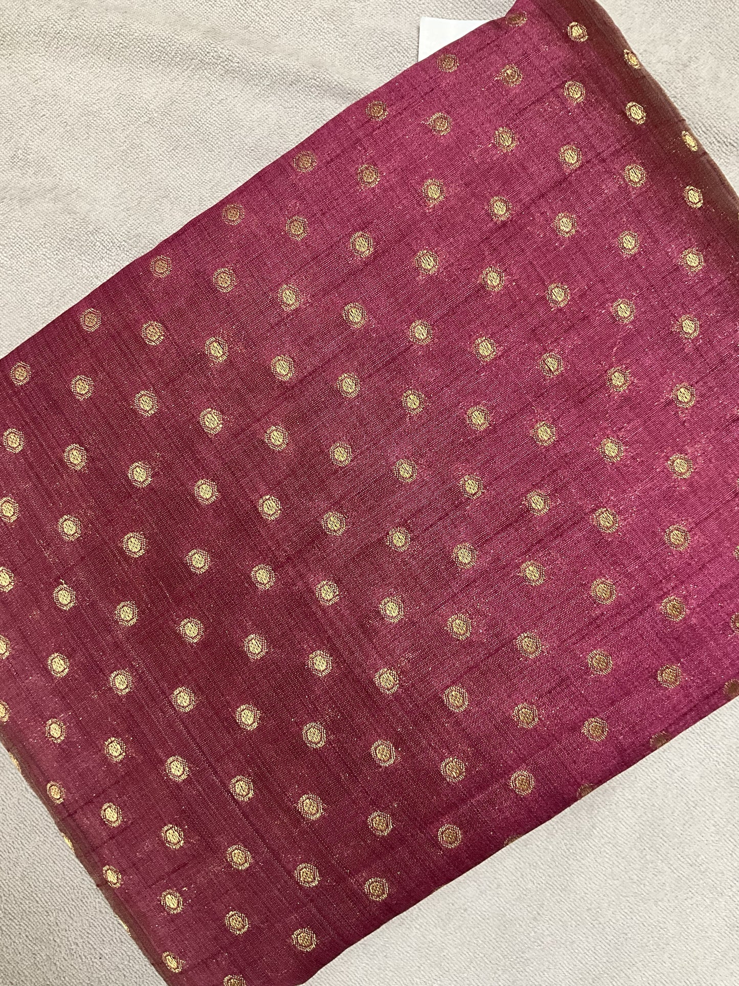 Deep Wine Raw Tussar