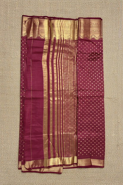 Deep Wine Raw Tussar