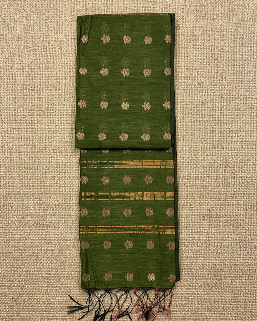 Olive Green Copper Paisley
